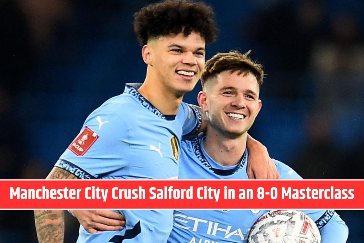 Man City vs Salford City Results - Manchester City Crush Salford City in an 8-0 Masterclass